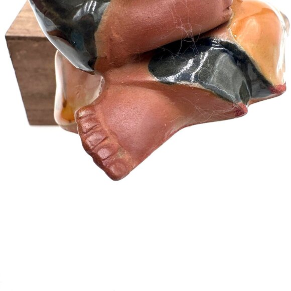 Vintage Japanese UCTCI Clay Pottery Girl Vase Figurine Redware Stoneware Art - Picture 4 of 13